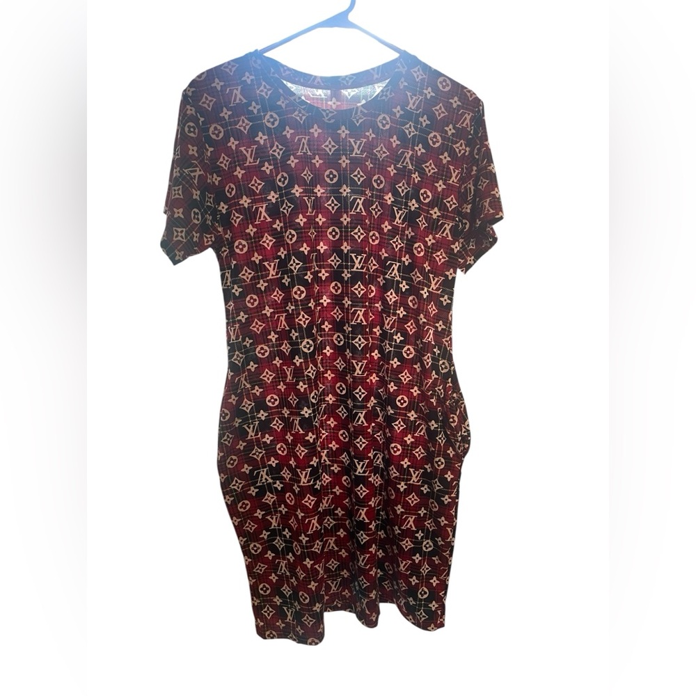 Designer Red Midi Dress